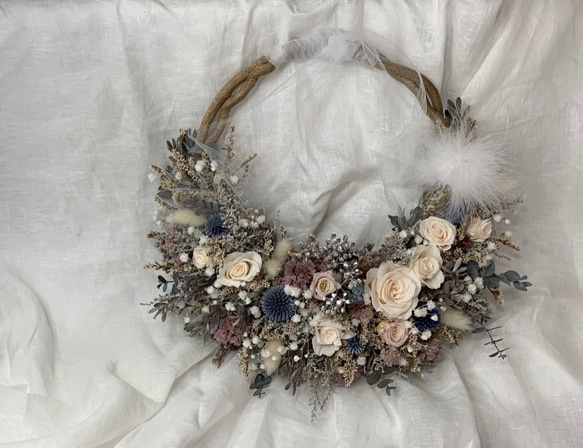 送料無料 ☆ リースブーケ ☆ 受注製作                                     ＊こちらの作品は受注製作となります＊写真は H1435215343(11000円)