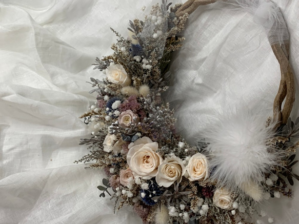 送料無料 ☆ リースブーケ ☆ 受注製作                                     ＊こちらの作品は受注製作となります＊写真は H1435215343(11000円)