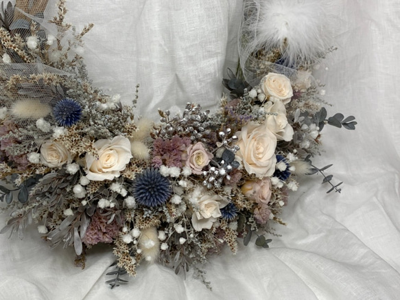 送料無料 ☆ リースブーケ ☆ 受注製作                                     ＊こちらの作品は受注製作となります＊写真は H1435215343(11000円)