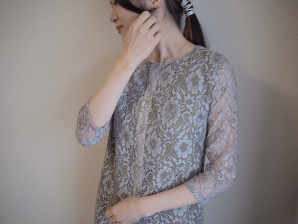 ［dress］line  lace  layered  ▪︎サイズ調整可能▪︎セミオーダー▪︎ 5枚目の画像