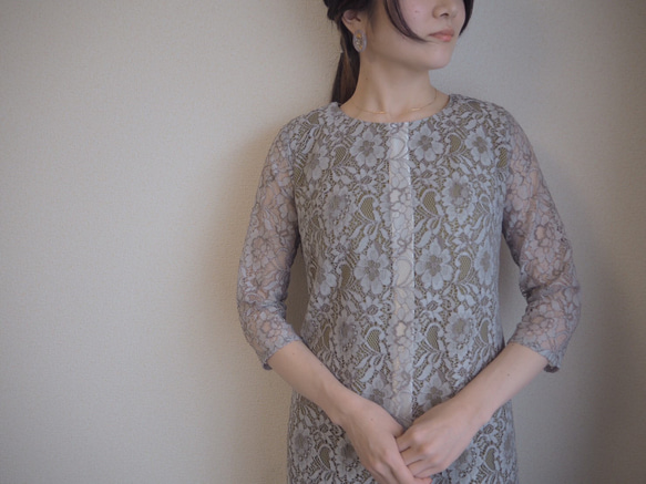 ［dress］line  lace  layered  ▪︎サイズ調整可能▪︎セミオーダー▪︎ 6枚目の画像