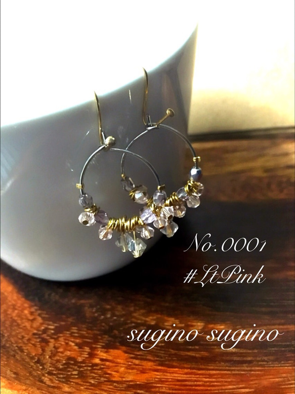 リングピアス クラシック No.0001#LtPink(ライトピンク) 2枚目の画像