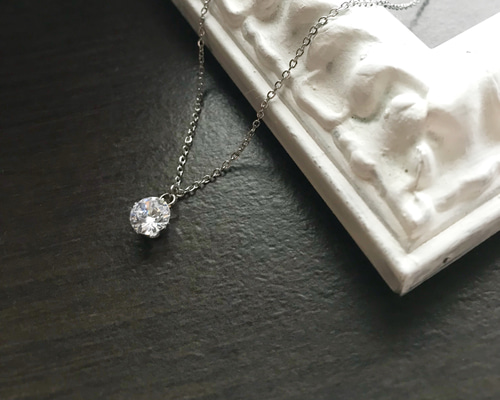 つけっぱなしOK!金属アレルギー対応ネックレス シルバー ネックレス