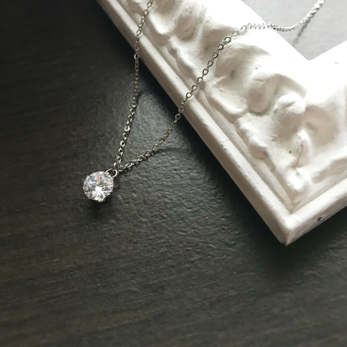 つけっぱなしOK!金属アレルギー対応ネックレス シルバー ネックレス