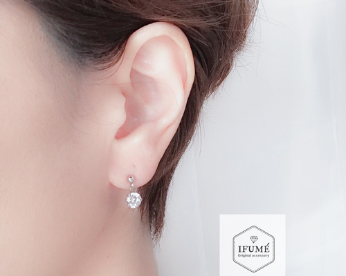 e.m. 揺れるジルコニアのピアス ジルコニアピアス✧: e.m. ISETAN SHINJUKU 2F