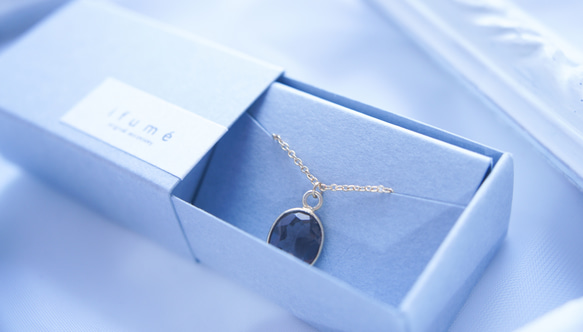 Smoky Quartz Necklace &amp; Earrings（不傷耳環）金屬過敏套裝 第9張的照片