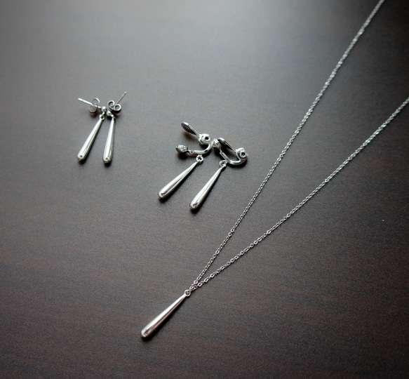 金属アレルギー対応 SV925スティックピアス／イヤリング 6枚目の画像