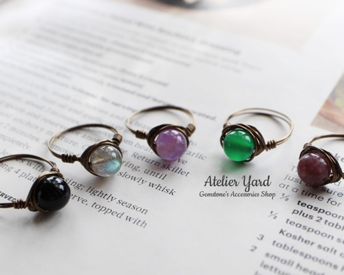 天然石ワイヤーリング*セミオーダー 天然石ワイヤーリング*セミオーダー