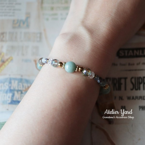 no.230「目標達成のために」翡翠、ラブラドライト、アイオライトの  