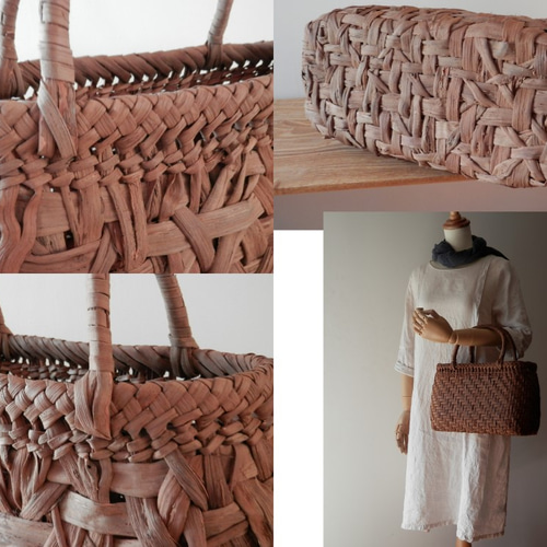 山ぶどうbag 10 山葡萄のつる（皮）で編んだバッグ かごバッグ