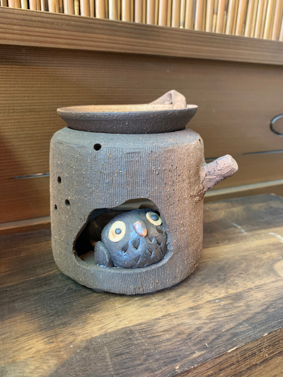 ふくろう 香炉 (茶香炉(ふくろう) - 常滑焼 陶器 陶磁器 販売 ふくろう 香炉 (茶香炉(ふくろう) - 常滑焼 陶器 陶磁器 販売