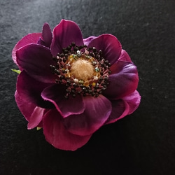 コサージュ ［ anemone corsage & headdress ( パープル ) ］ 3枚目の画像