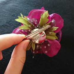 コサージュ ［ anemone corsage & headdress ( パープル ) ］ 4枚目の画像