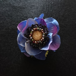 コサージュ ［ anemone corsage & headdress ( ブルー ) ］ 1枚目の画像