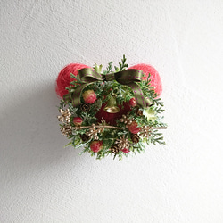 リース［ heart de christmas wreath ( cherry pink ) ］ 5枚目の画像