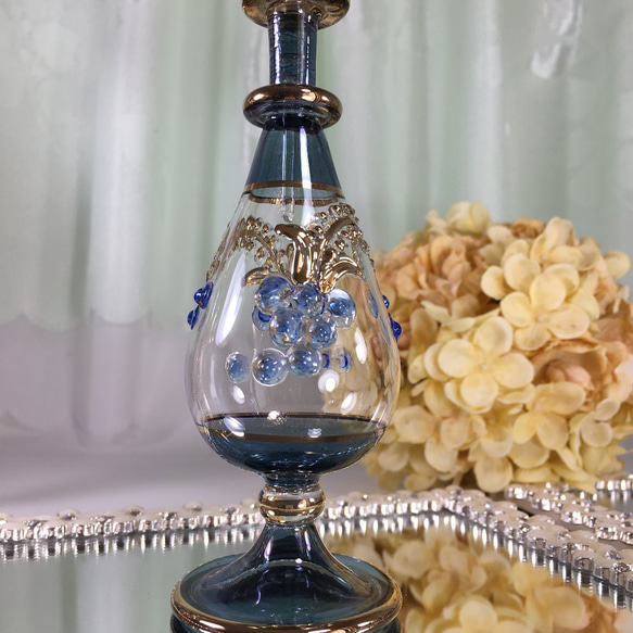 エジプト 香水瓶レリーフ細工 グレープ 6枚目の画像