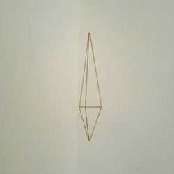 エアプランツをおしゃれに飾ろう！真鍮製エアプランツハンガー（六面体）吊り下げタイプ　 2枚目の画像