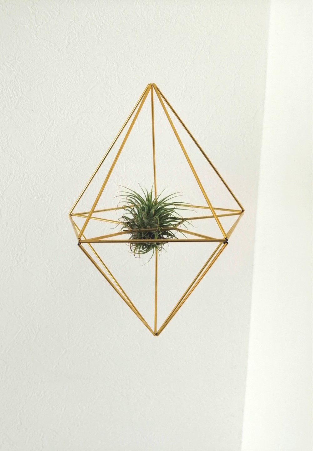 カフェ風インテリア　真鍮製モビール（エアプランツホルダー）3個セット