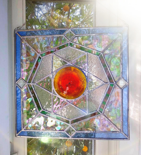 ステンドグラス アンティーク調パネル ロンデルガラス使用 その他  