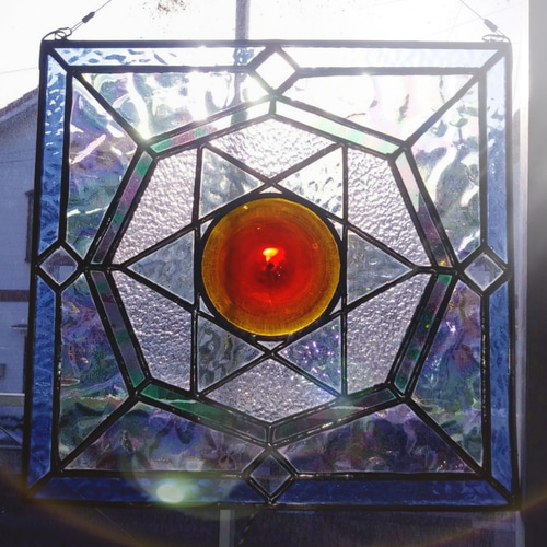 ステンドグラス アンティーク調パネル ロンデルガラス使用 その他  