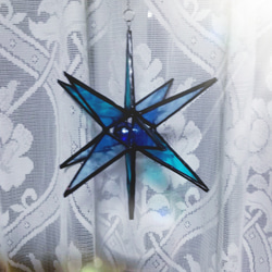 幸運を呼ぶ！平和のシンボル ステンドグラス製ツインバードのサン