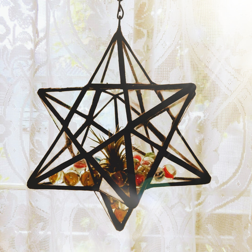 ステンドグラス製　星のテラリウム(小) ご予約可 ステンドグラス製 星のテラリウム(小) テラリウム