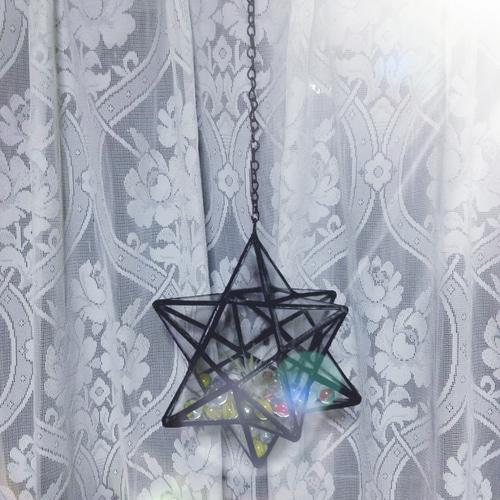 ステンドグラス製　星のテラリウム(小) ご予約可 ステンドグラス製 星のテラリウム(小) テラリウム