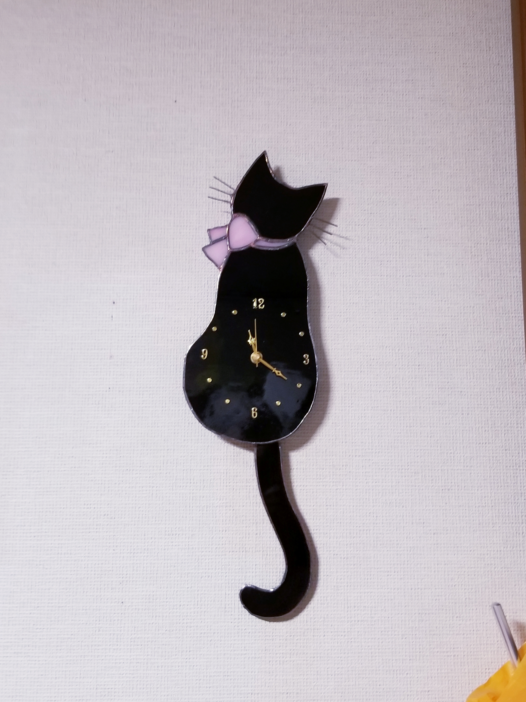 ハンドメイド 黒猫モチーフのひざ掛け