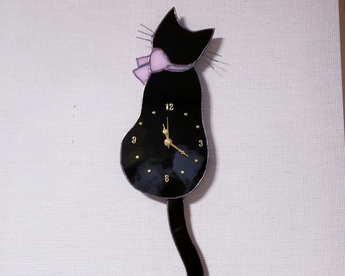 しっぽが動く 猫時計 振り子時計 壁掛け時計 しっぽ 振り子