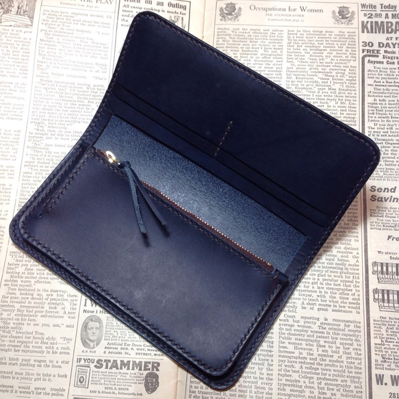 LONG WALLET NAVY 2枚目の画像