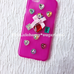 【最終価格】魔法少女風☆I Phone6/6Sケース　♡　ピンク 2枚目の画像