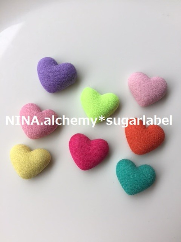 ハートのくるみカボション ♡ ミックスカラー デコパーツ NINA. 通販 
