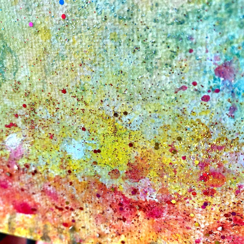 君のいる野原 ヒーリングアート 癒しの絵画 アクリル画 キラキラ