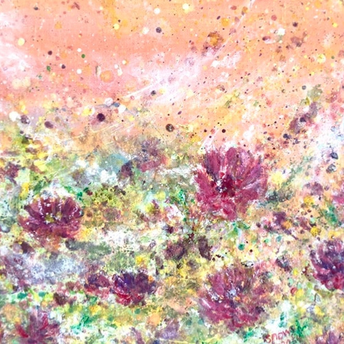 絵画「薄氷溶けて午後の陽だまり」水彩画