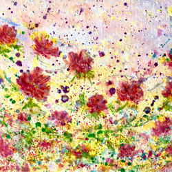 ありのまま輝く私　赤（SMサイズ）ヒーリングアート 再販受注後制作 小さな癒しの絵画 ミニ作品 healing art 3枚目の画像