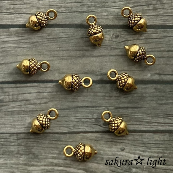 どんぐりカニカンチャーム　3個　② どんぐりカニカンチャーム 3個 ② どんぐりカニカンチャーム 3個 25