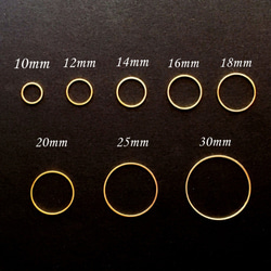 【55個】12mm ゴールド リング フレーム サークル 丸 空枠 レジン枠 真鍮製 2枚目の画像
