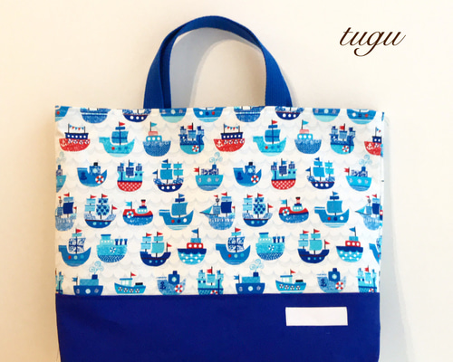 ⋈*｡ﾟ【大人気】北欧風 おしゃれな船柄 レッスンバック ⋈*｡ﾟ入園  