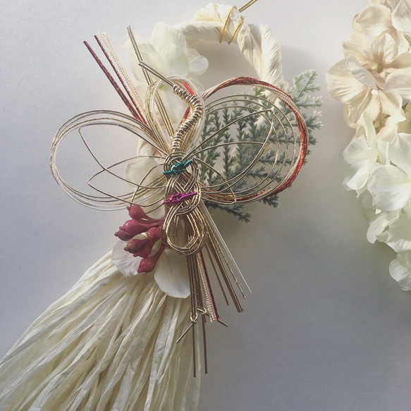 new year's decoration(white.tassel3) 2枚目の画像