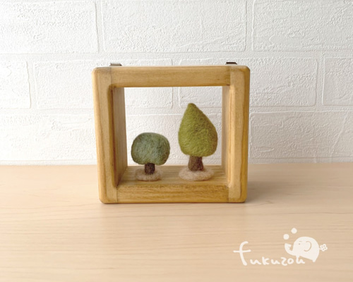 マカロン様 うさぎさん 羊毛フェルト額縁入り