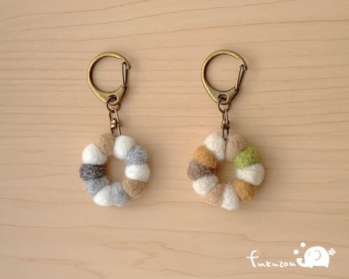 フェルト製動物型キーホルダー 羊毛フェルト アニマルキーホルダー*(^o^)/*✨ キーホルダーは