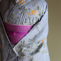 ◇現代 有松鳴海絞 浴衣◇【ミントグリーン】薄羽の蝶が舞う幻想的な