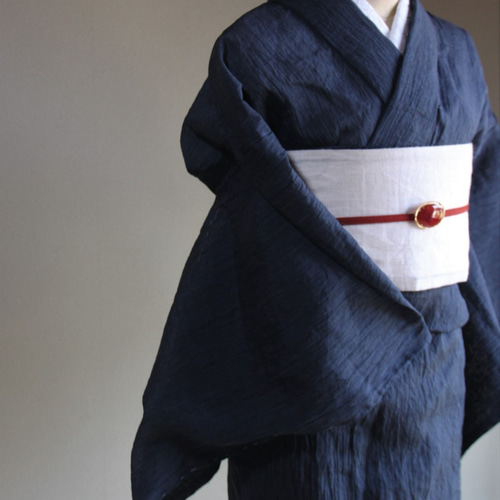 楽天市場】夏着物 小千谷ちぢみ 単衣 洗える 格子柄 麻100 単品