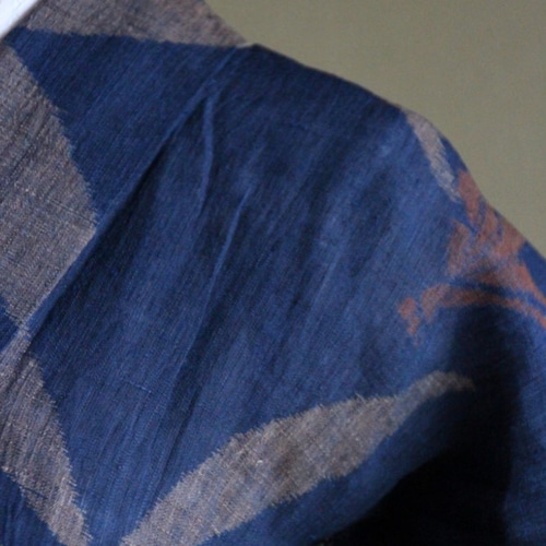 トンボ柄の小千谷縮 小千谷ちぢみ 絣柄 「トンボに小花」♦︎ | 玉川屋呉服店