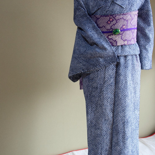美品 浴衣 トールサイズ 有松鳴海絞り 枝花文 有松絞り 総絞り 白