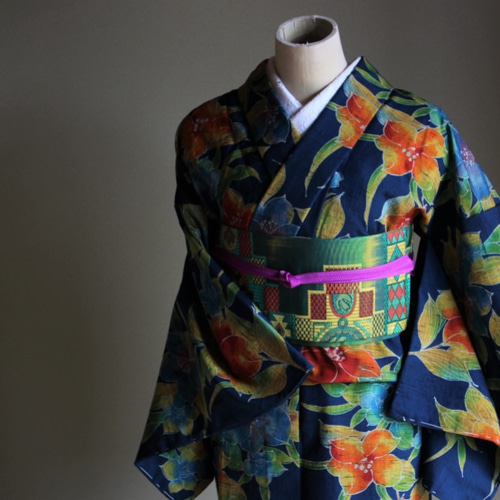 着用少ない！麻＊ベージュ＊リネン＊夏物＊着物＊トールサイズ＊１７０ｃｍ＊裄６８ 着用少ない！麻＊ベージュ＊リネン＊夏物＊着物＊トールサイズ