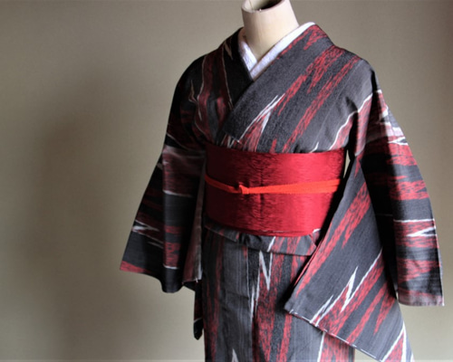 アンティークお召 矢絣（矢羽根柄） | リサイクル着物 菅野