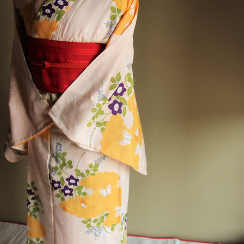 超美品　綿　現代浴衣　浴衣　着物　夏物　156　 紅梅　焦茶　赤茶　シック　紅梅 超美品 綿 現代浴衣 浴衣 着物 夏物 156 紅梅 焦茶 赤茶 シック 紅梅