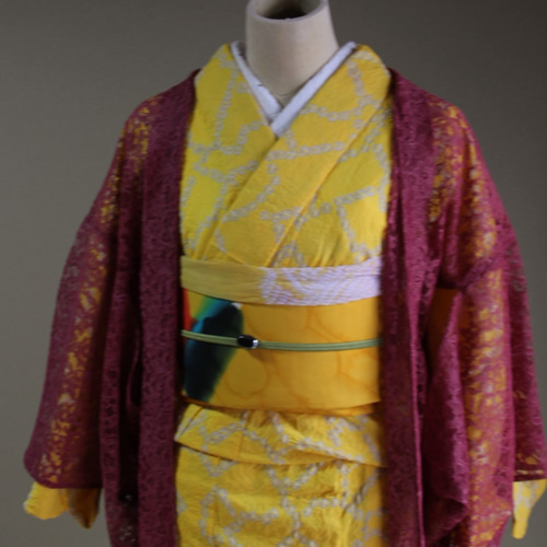 有松鳴海絞り 花柄 浴衣　黄色　　絞り　新品 楽天市場】＜夏物SALE5％オフ＞【フリーサイズ】浴衣 有松絞り