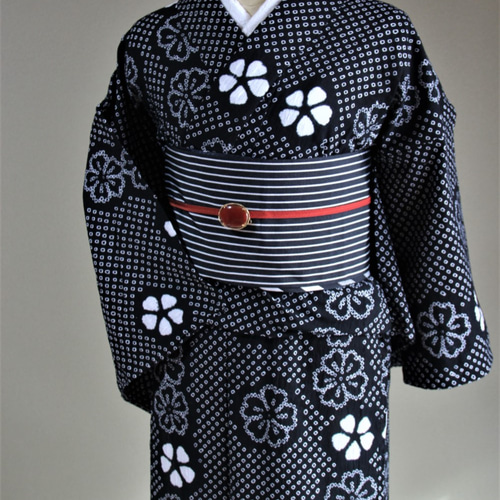 新品美品✨希少トールサイズ　有松鳴海絞り浴衣　黒 新品逸品 トールサイズ 黒白 有松鳴海絞り浴衣｜Yahoo!フリマ